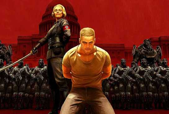 BJ on his knees in Wolfenstein: The New Colossus.